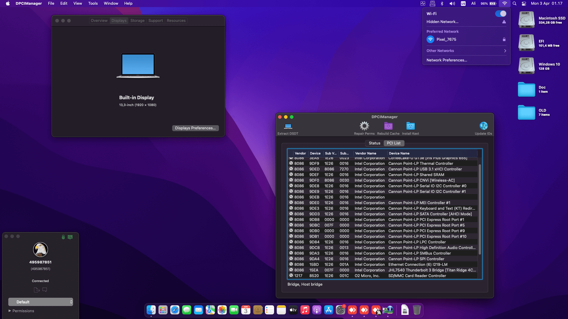 Fujitsu LifeBook U939 [WhiskeyLake   Intel UHD 620 + I2C]   OpenCore 2